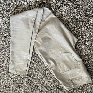 Cream sparkly jeans